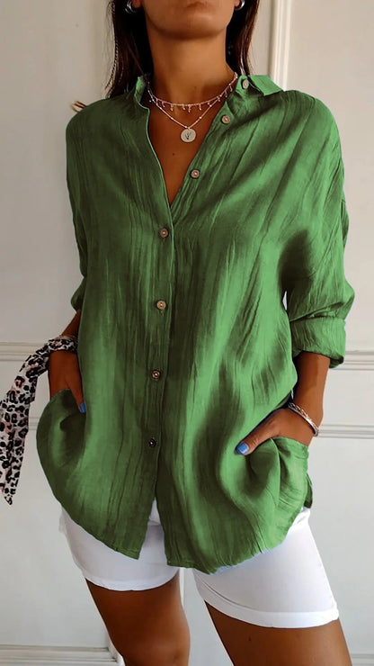 Elegant oversized everyday casual blouse for women | Emily -9