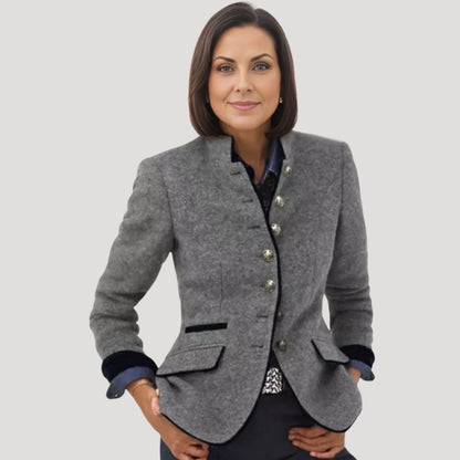 Fitted tweed country blazer for women | Tweedley -2
