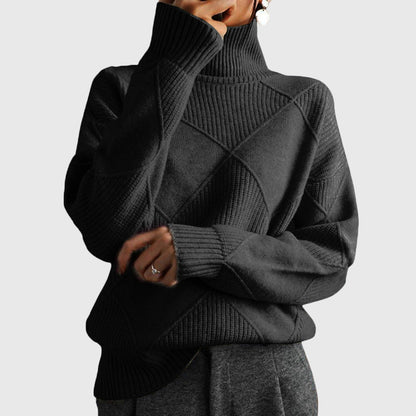 Relaxed cosy turtleneck everyday jumper for women | Lunelle -7