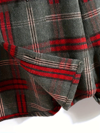 Norvane | Plaid Hooded Button Front Jacket with Pocket
