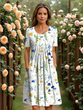Elegant tummy-coverage everyday dress for women | Marianne -2