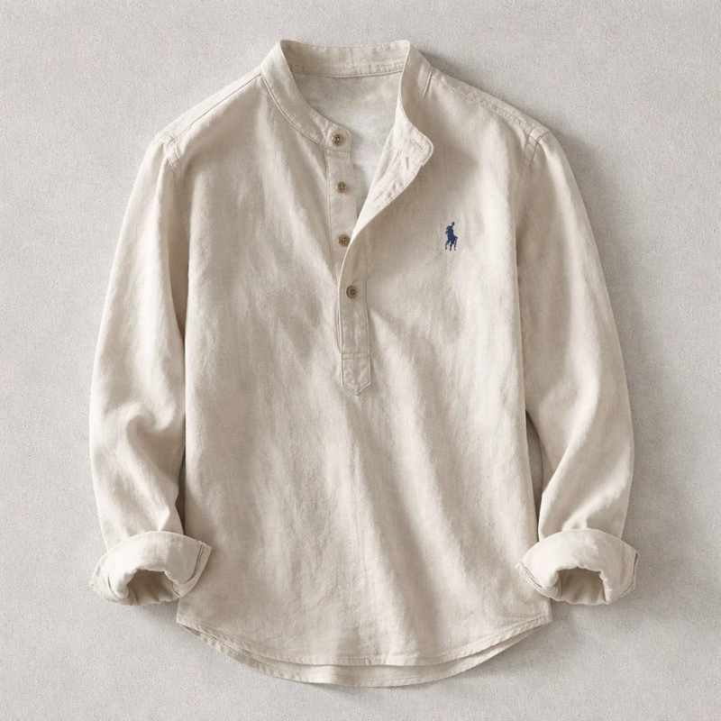 Relaxed everyday henley shirt for men | Osaka -3