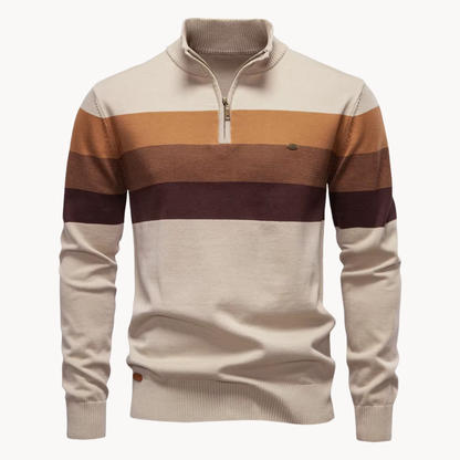 Soft quarter-zip cosy everyday jumper for men | Burk -8