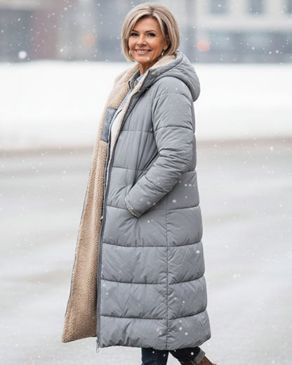 Cosy sherpa hooded winter coat for women | Eleanor -15