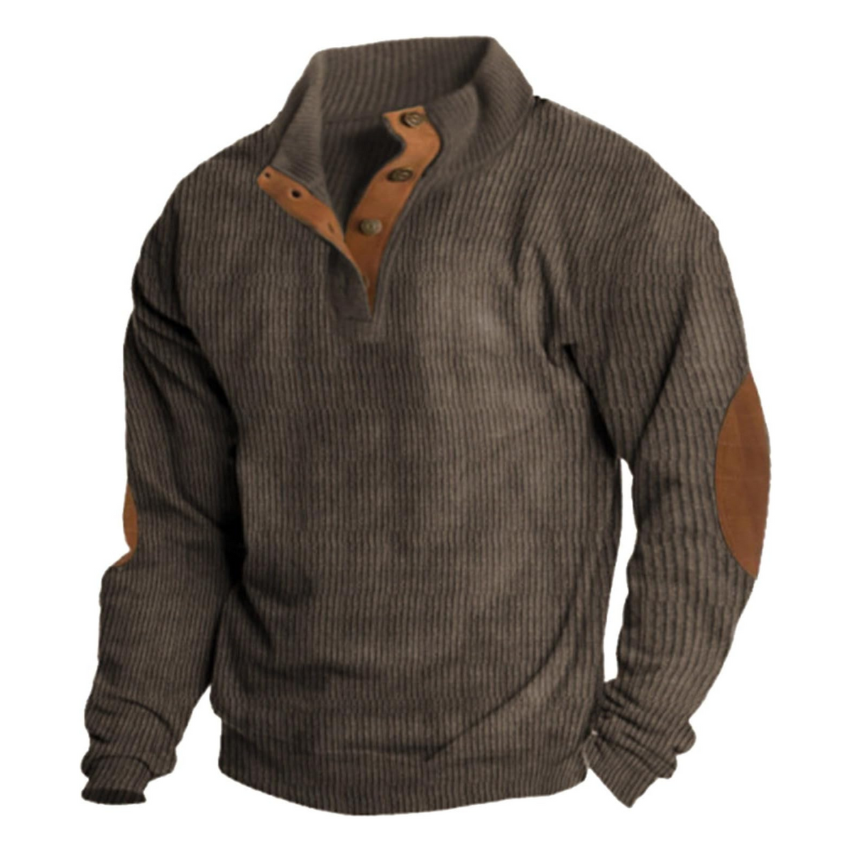 Calderon | Men's Corduroy Quarter Button Sweatshirt