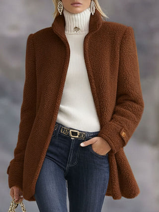 Vintage-inspired zip-up fleece jacket for women | Rosmelle -5