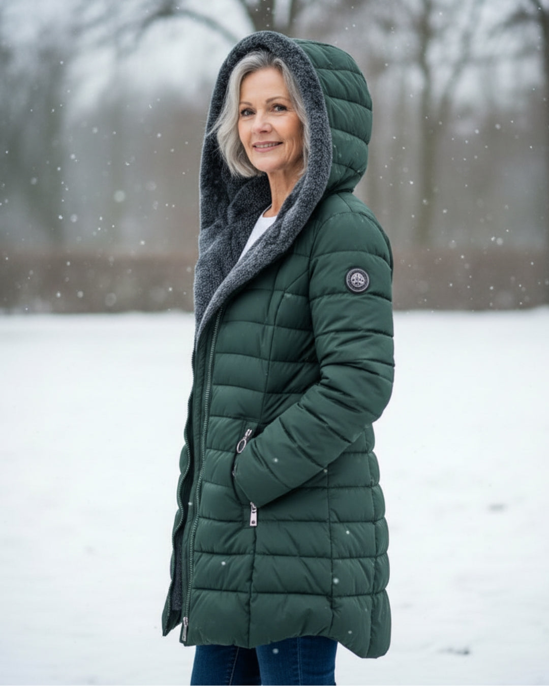 Warm puffer winter coat for women | Olivia -3