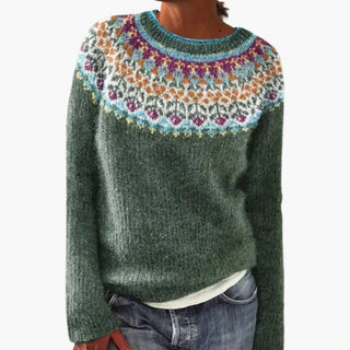 Textured round-neck knit everyday jumper for women | Marielle -4