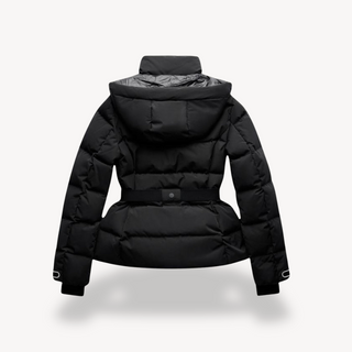 Belted insulated everyday puffer jacket for women | Aria Frost -3