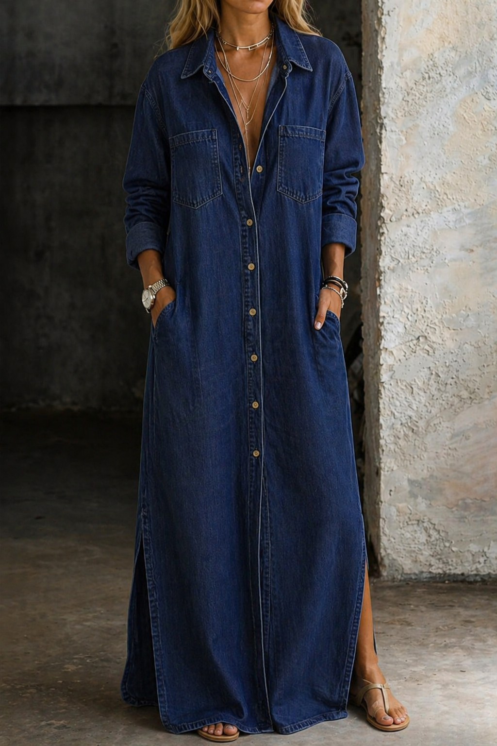 Fern | Women's Button Front Flowing Dress