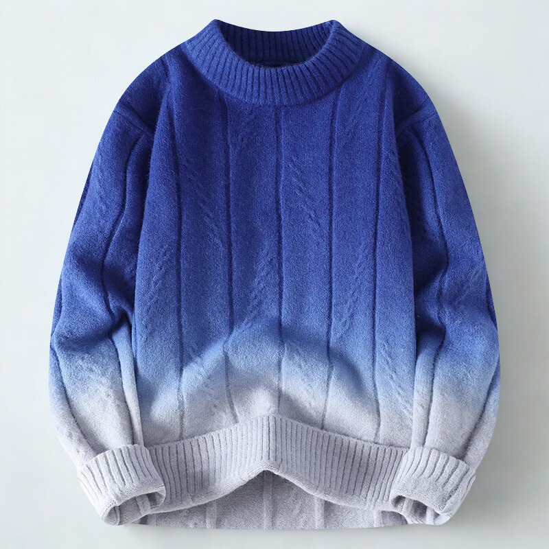 Elegant ombre gradient knit sweater for women | Dawn -4