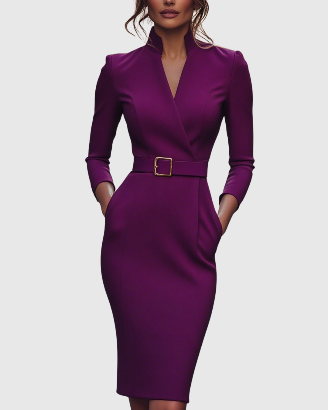 Elegant everyday midi dress for women | Claribel -9