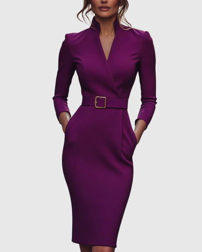 Elegant everyday midi dress for women | Claribel -9
