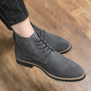 Brevane | Men's Suede Hybrid Boots with Grippy Rubber Outsole