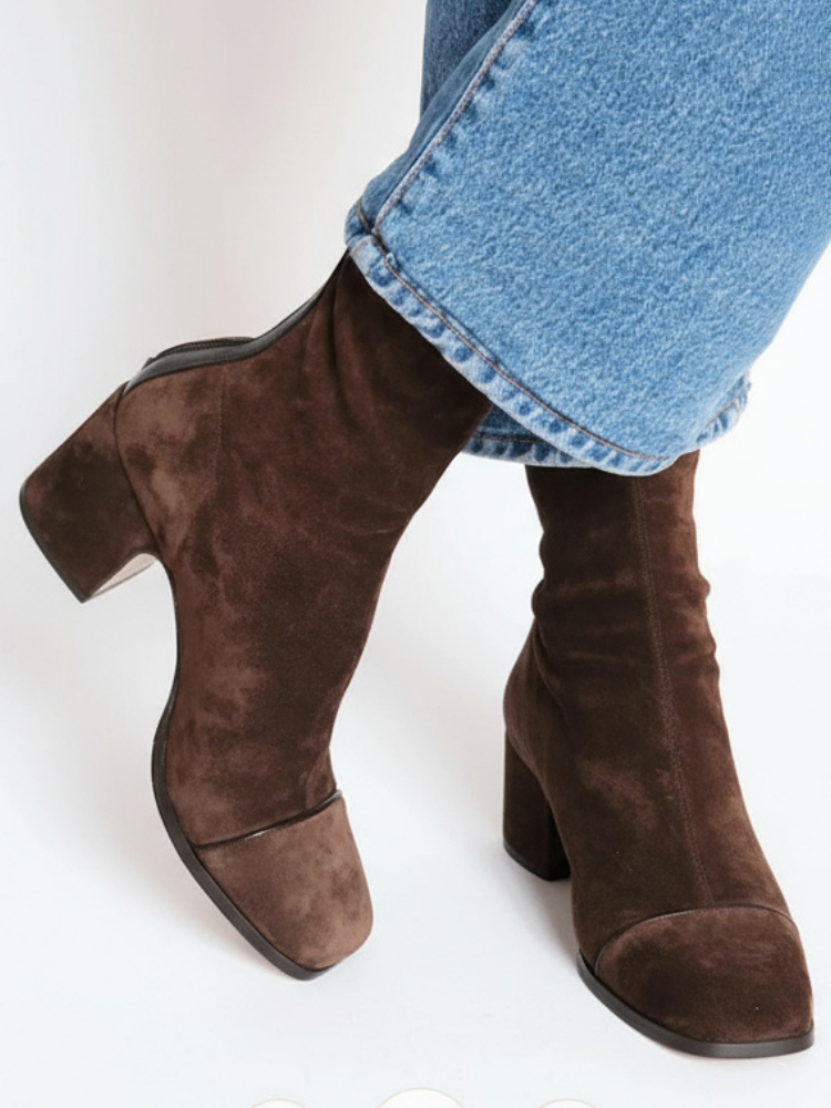 Elegant heeled everyday ankle boots for women | Aria -1
