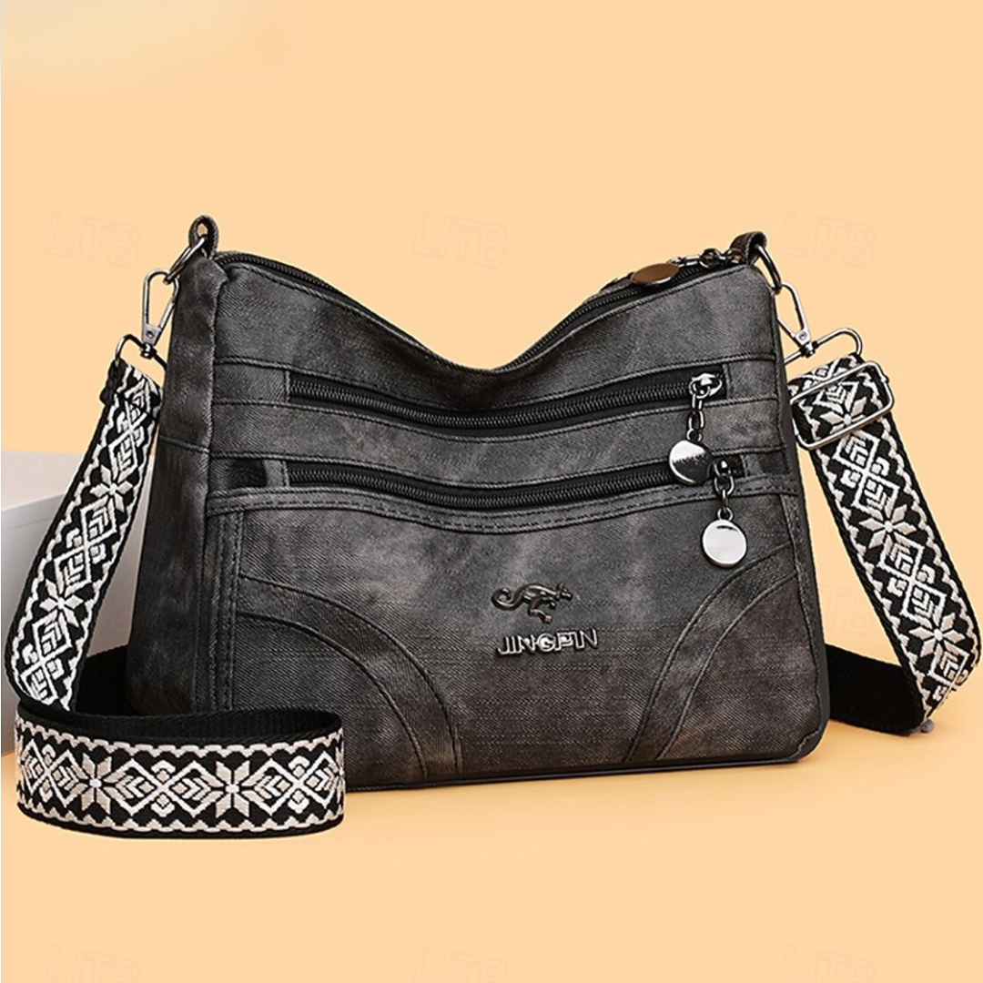 Elijah | Women's Multi Pocket Zip Crossbody Bag