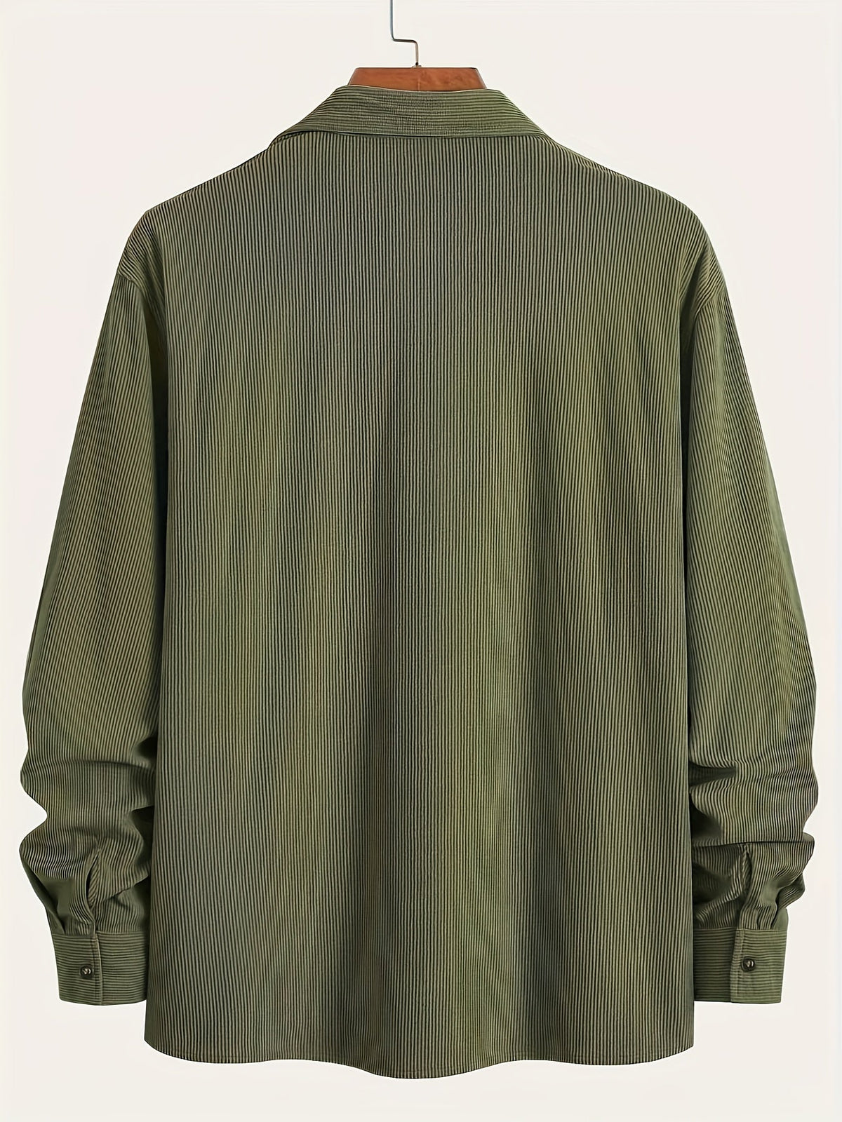 Textured casual button-up overshirt for men | Ellison Cord -14