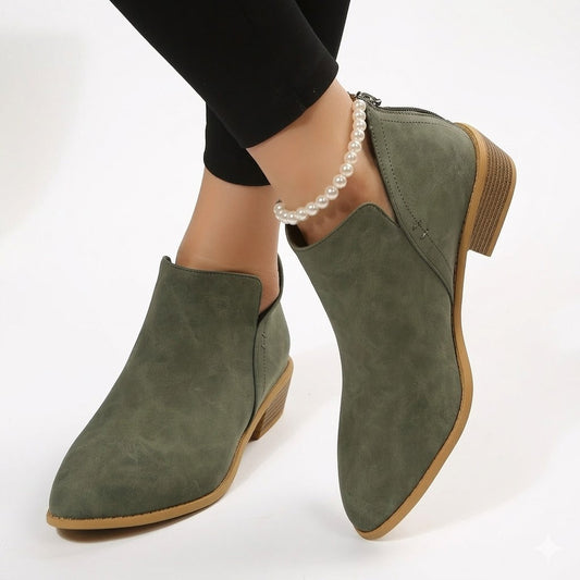 Solvay | Women's Low Block Heel Ankle Boot