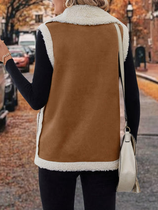 Varelle | Women's Lapel Collar Warm Vest with Front Pockets
