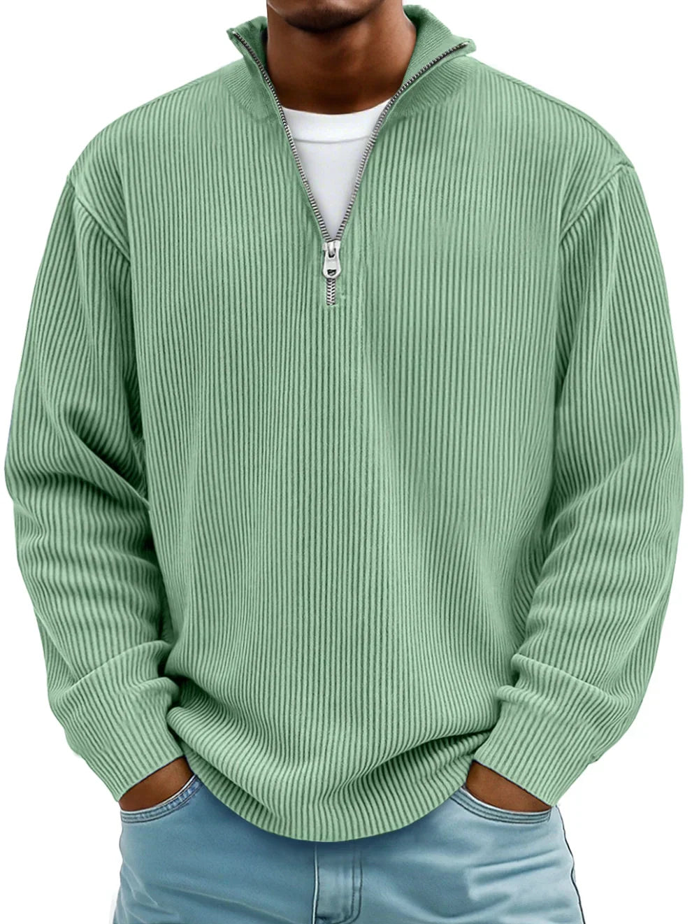 Trendy casual everyday knit pullover for men | Calixto -8