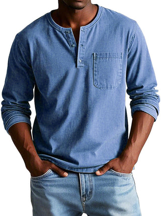 Classic vintage long-sleeve everyday shirt for men | Theodore -1