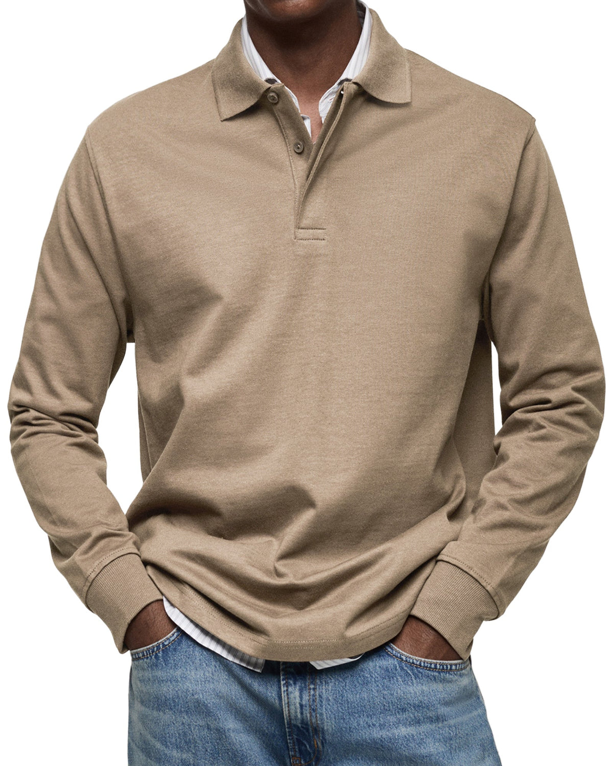 Classic long-sleeve everyday polo shirt for men | Wilson -7