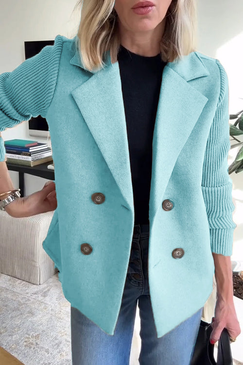 Elegant knit-sleeve tailored blazer for women | Sorelle -9