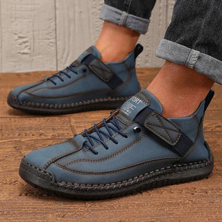 Calvren | Men's Leather Ankle Boots with Side Zipper