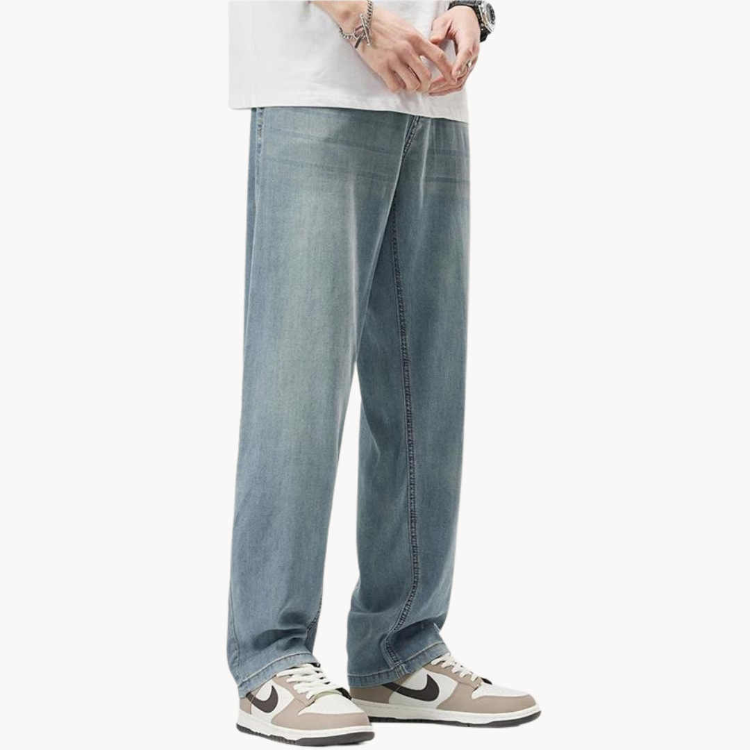 Relaxed straight-leg summer casual trousers for women | Linen -8
