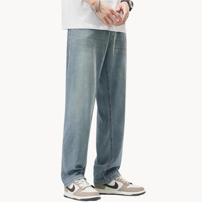 Relaxed straight-leg summer casual trousers for women | Linen -8