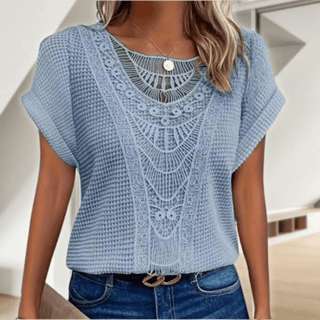 Elegant Ibiza-style casual top for women | Simone -6