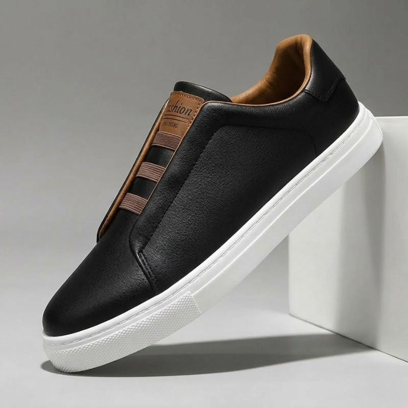 Classic leather casual trainers for men | Chelsea -5