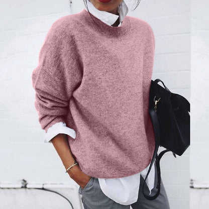 Elegant classic round-neck knit sweater for Women | Elena Grace