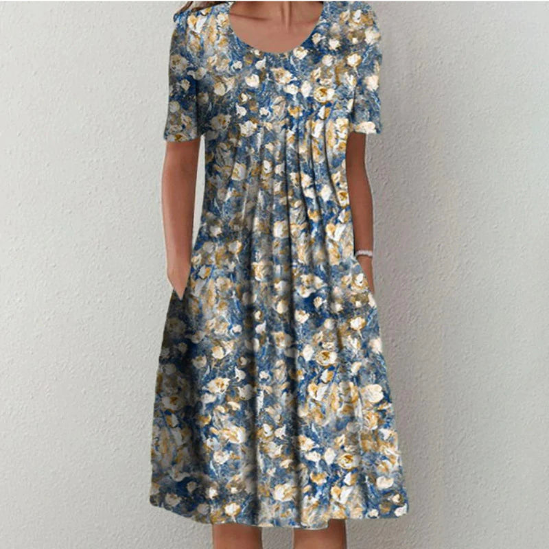 Comfortable tummy-coverage everyday dress for women | Gigi -3