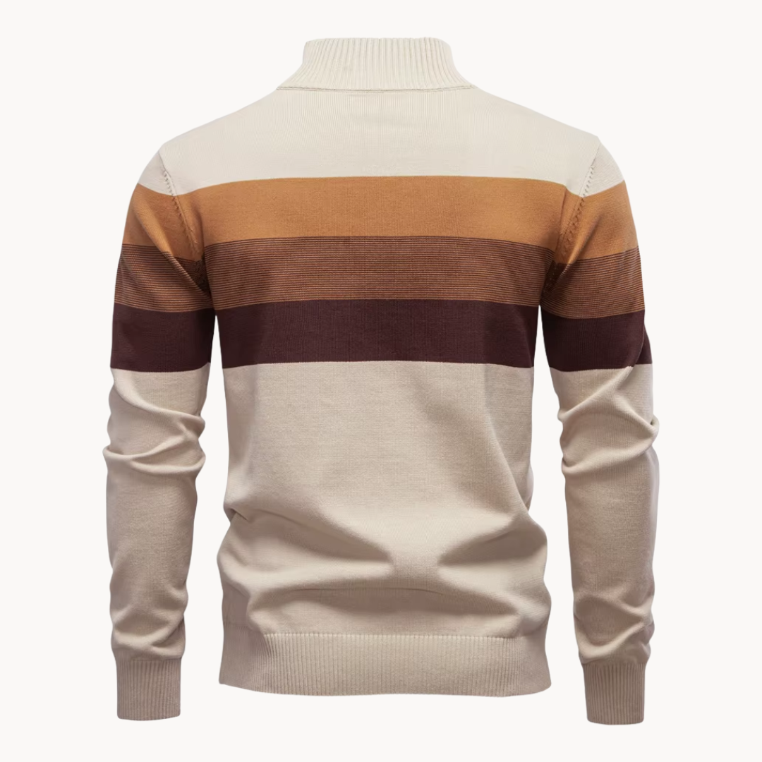 Soft quarter-zip cosy everyday jumper for men | Burk -18