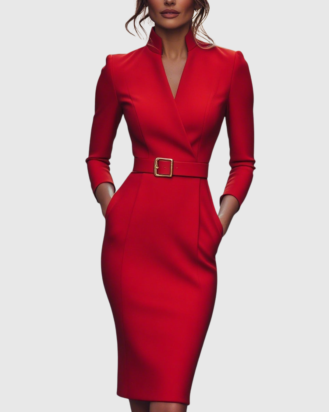 Elegant everyday midi dress for women | Claribel -5