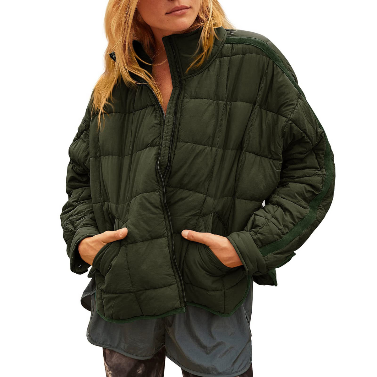 Lightweight compact zip puffer jacket for women | April -3