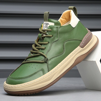 Italian genuine leather premium trainers for men | Marco Italiana -1