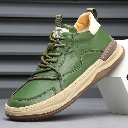 Italian genuine leather premium trainers for men | Marco Italiana -1