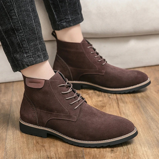 Brevane | Men's Suede Hybrid Boots with Grippy Rubber Outsole