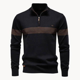 Heritage stripe cosy knit jumper for men | Durham -2