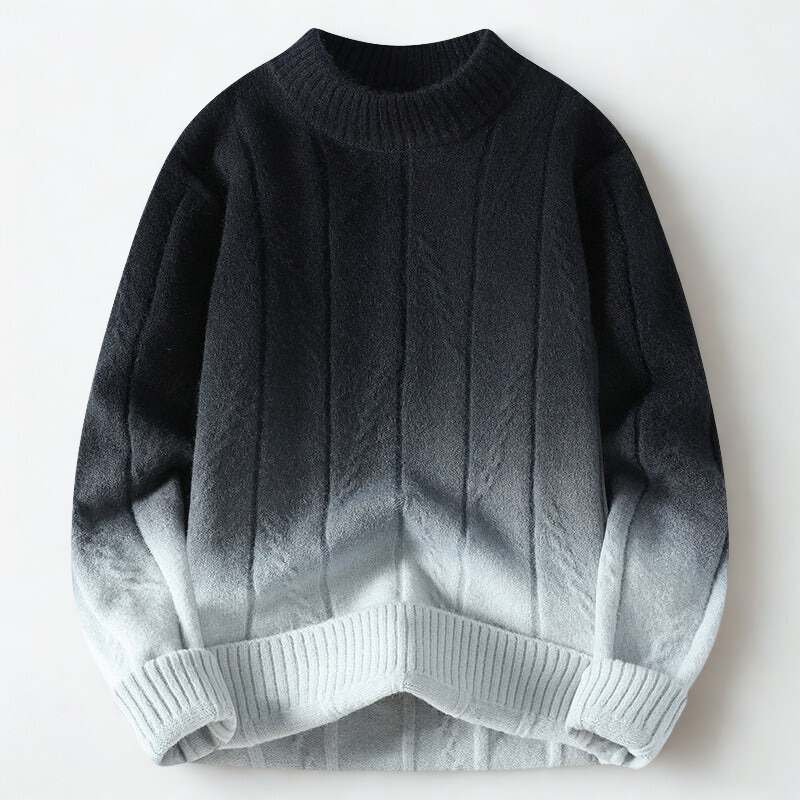 Elegant ombre gradient knit sweater for women | Dawn -3