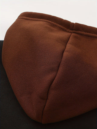 Dervan | Men's Color Block Full Zip Hooded Sweatshirt