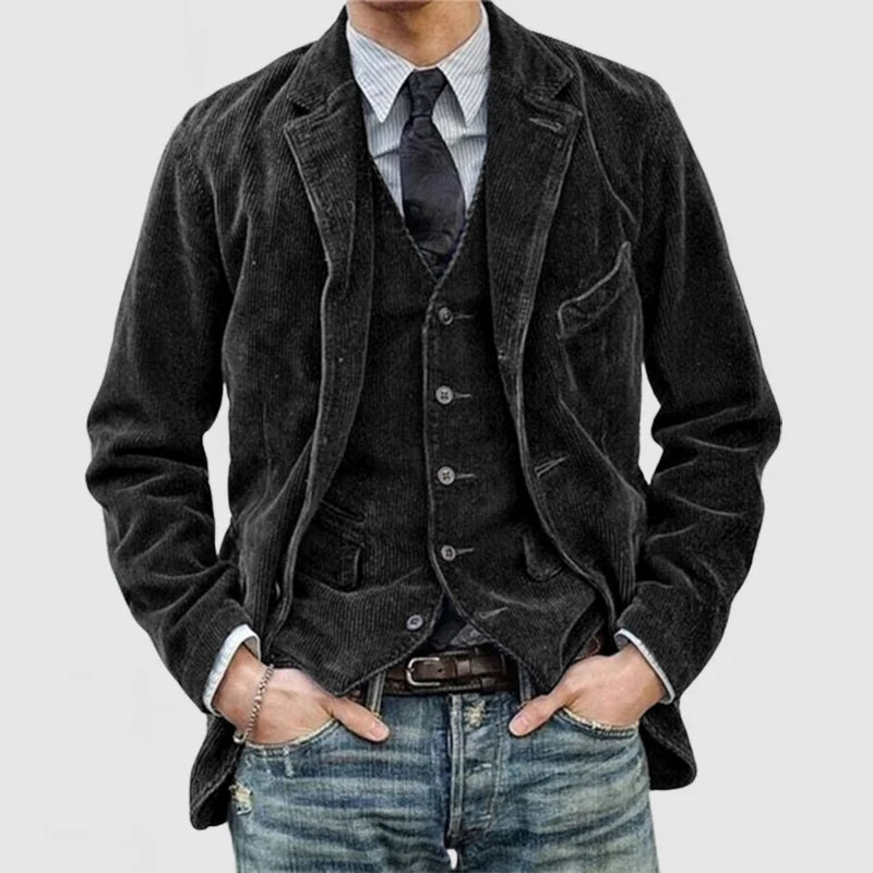 Timeless blazer and vest tailored suit set for men | Oliver -1