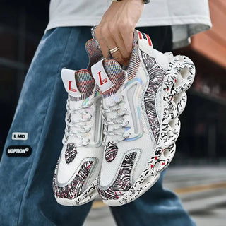 Street-style splattered-sole everyday trainers for men | Rebel Pulse -10
