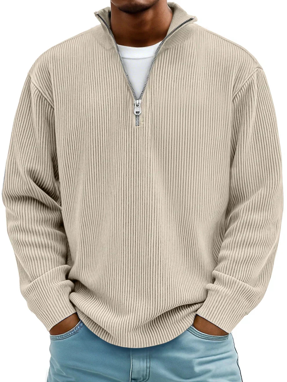 Trendy casual everyday knit pullover for men | Calixto -7