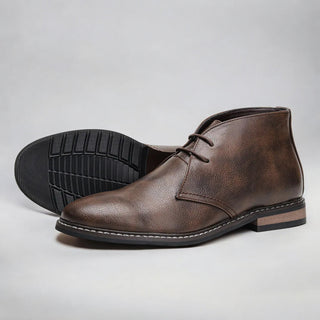 Haverin | Men's Leather Chukka Boots with Padded Insole