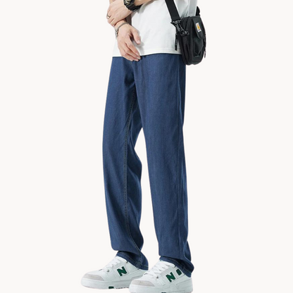 Relaxed straight-leg summer casual trousers for women | Linen -6