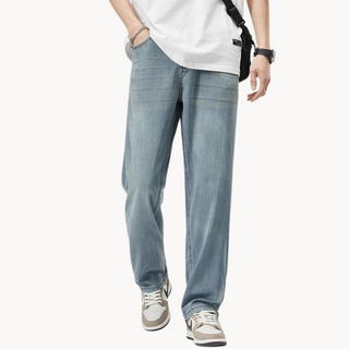 Relaxed straight-leg summer casual trousers for women | Linen -1