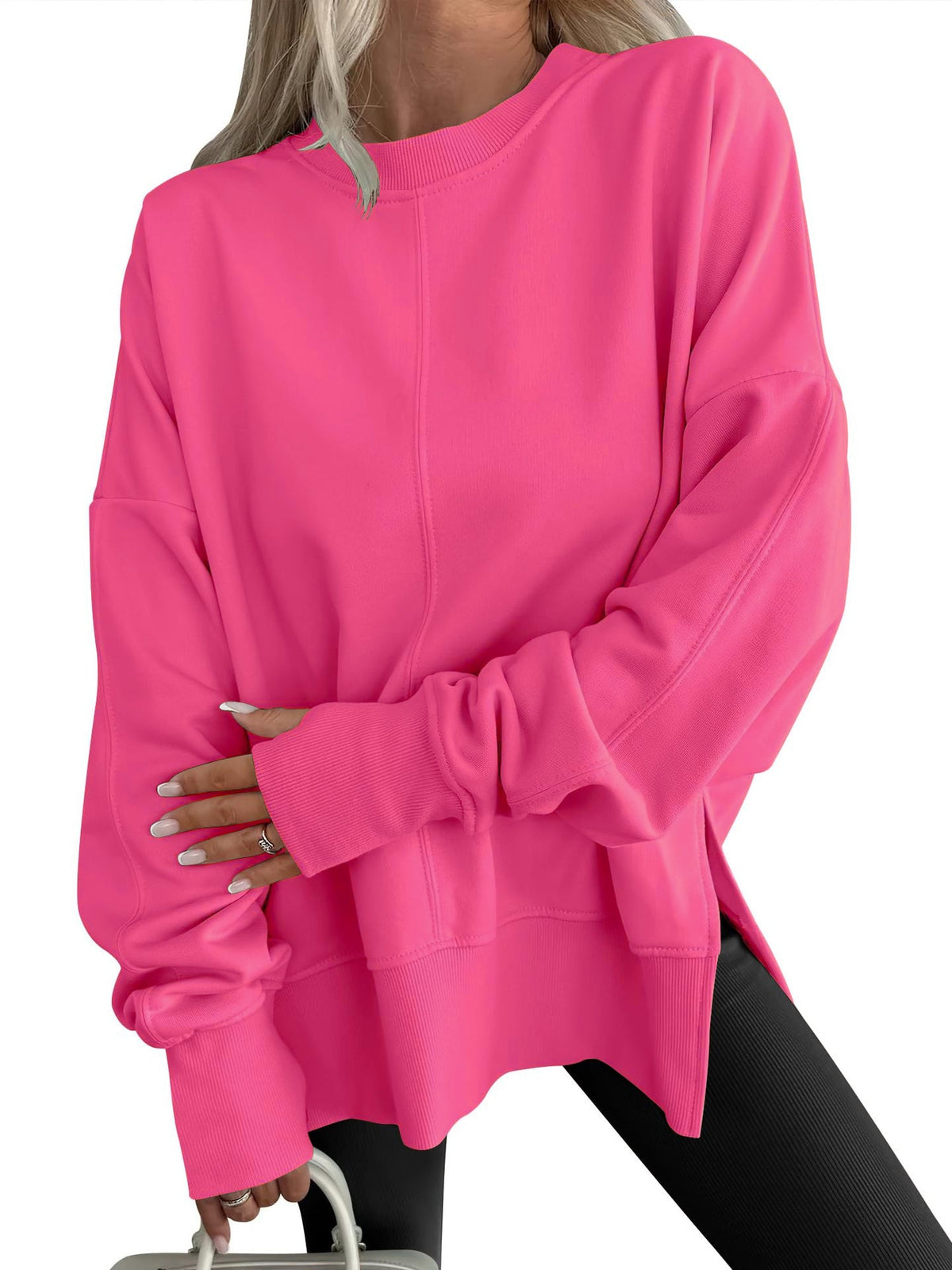 Comfy oversized casual everyday sweatshirt for women | Gwen -3
